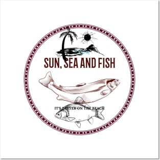 Sun Sea and Fish Posters and Art